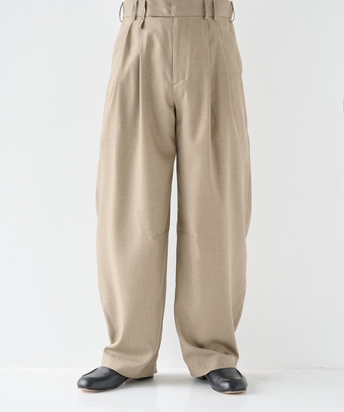 STUDIOUS（ステュディオス）の「【STUDIOUS】Woolycupra CurveSlacks（スラックス・メンズ・ベージュ/ブラウン・2/1/3）」の21枚目の写真