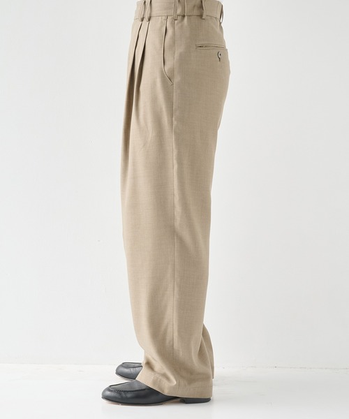 STUDIOUS（ステュディオス）の「【STUDIOUS】Woolycupra CurveSlacks（スラックス・メンズ・ベージュ/ブラウン・2/1/3）」の22枚目の写真