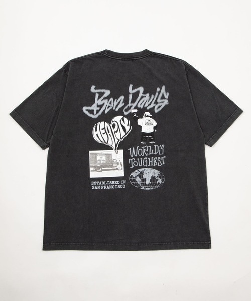 BEN DAVIS（ベンデイビス）の「WEGO/【WEB限定】BENDAVIS ヴィンテージライクT（Tシャツ/カットソー・メンズ・ブラック/ブルー・MEDIUM/LARGE）」の15枚目の写真