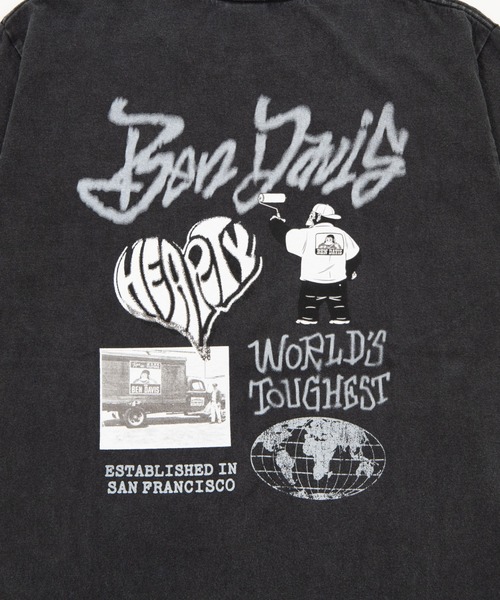 BEN DAVIS（ベンデイビス）の「WEGO/【WEB限定】BENDAVIS ヴィンテージライクT（Tシャツ/カットソー・メンズ・ブラック/ブルー・MEDIUM/LARGE）」の20枚目の写真