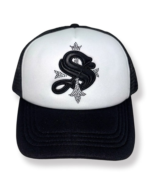 SUPPLIER(サプライヤー)の「A'GEM/9 × .kom 限定『SUPPLIER/サプライヤー』Cross Cap/クロスロゴキャップ(キャップ・メンズ・ブラック×ホワイト・FREE)」の2枚目の写真