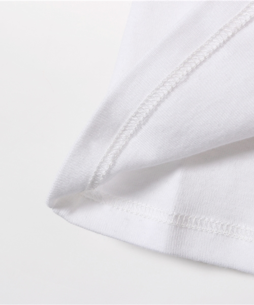 CHUBBYGANG（チャビーギャング）の「袖レース　リボンプリント5分袖Tシャツ（Tシャツ/カットソー・キッズ・ブラック/ホワイト・100/90/110/120/130）」の9枚目の写真