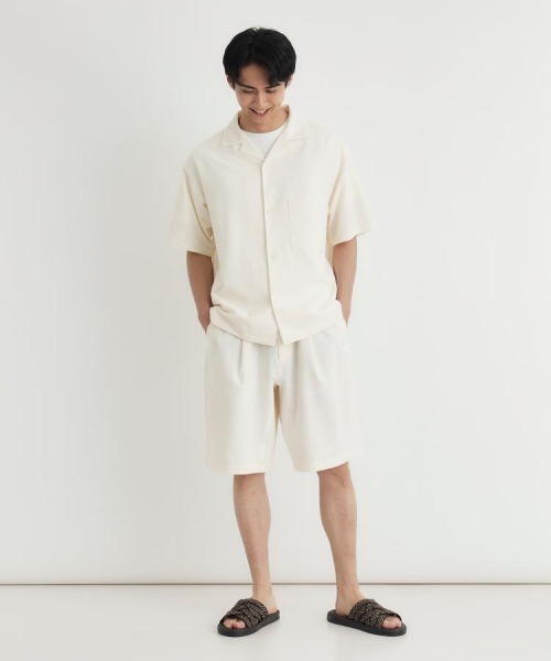 BACK NUMBER(バックナンバー)の「【BACK NUMBER】ダックライクショートパンツ (ワークテイスト / ハリ感 / きちんと見え / タックイン / アースカラー)(その他パンツ・メンズ・ベージュ/ブラウン/ホワイト・M/L/XL/S)」の18枚目の写真