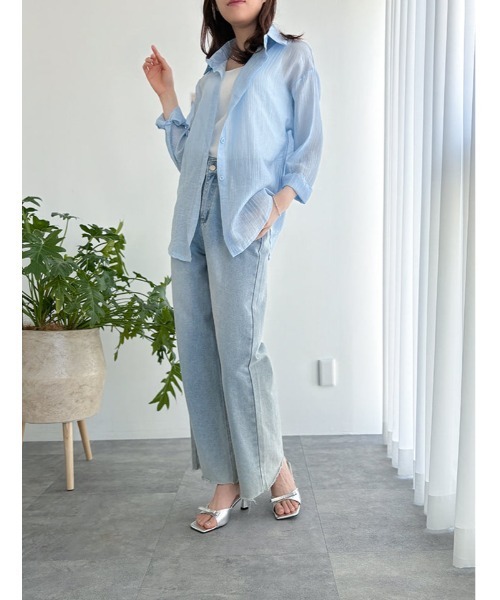 fifth（フィフス）の「ベーシックシンプルカラーシャツ（シャツ/ブラウス・レディース・ピンク/ブルー/グリーン/イエロー・M）」の15枚目の写真