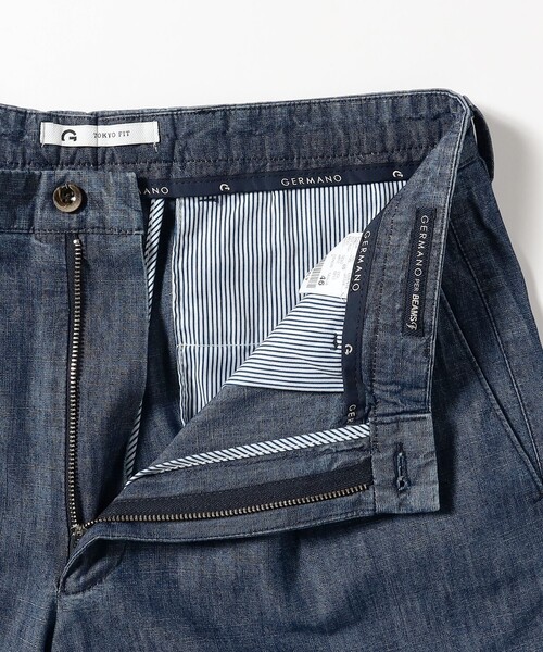 BEAMS F(ビームスエフ)の「【別注】GERMANO / コットン デニム 1プリーツ ショーツ(その他パンツ・メンズ・インディゴブルー・44/46/48/50)」の4枚目の写真