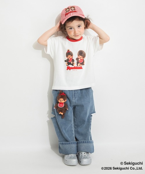 BRANSHES(ブランシェス)の「【モンチッチ】リンガー半袖Tシャツ(Tシャツ/カットソー・キッズ・サックスブルー/オフホワイト・80/100/110/130/120/150/140/90)」の18枚目の写真