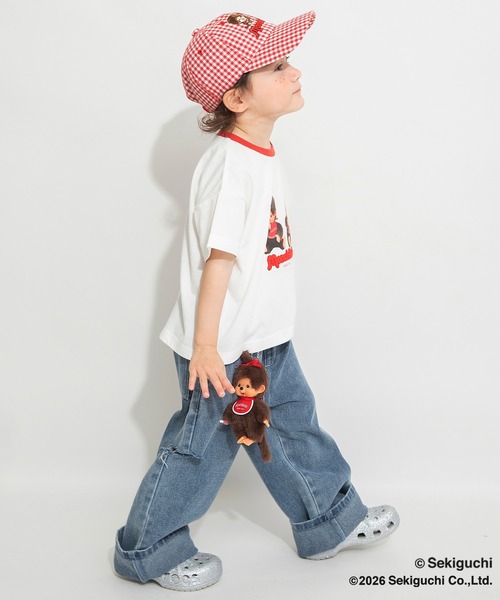 BRANSHES(ブランシェス)の「【モンチッチ】リンガー半袖Tシャツ(Tシャツ/カットソー・キッズ・サックスブルー/オフホワイト・80/100/110/130/120/150/140/90)」の17枚目の写真