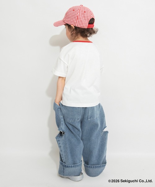 BRANSHES(ブランシェス)の「【モンチッチ】リンガー半袖Tシャツ(Tシャツ/カットソー・キッズ・サックスブルー/オフホワイト・80/100/110/130/120/150/140/90)」の16枚目の写真
