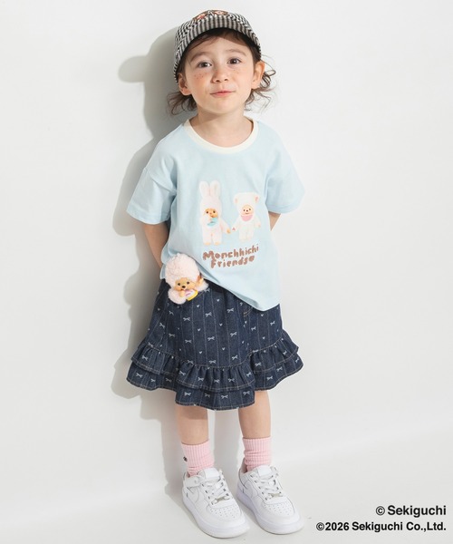 BRANSHES(ブランシェス)の「【モンチッチ】リンガー半袖Tシャツ(Tシャツ/カットソー・キッズ・サックスブルー/オフホワイト・80/100/110/130/120/150/140/90)」の10枚目の写真