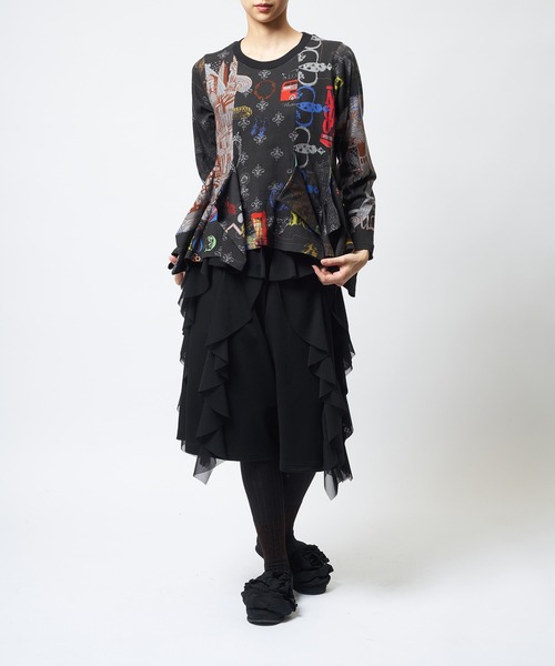 gomme（ゴム）の「ロンドンスクイッドＴ（Tシャツ/カットソー・レディース・ブラック/ホワイト・MEDIUM）」の15枚目の写真