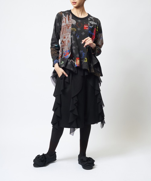 gomme（ゴム）の「ロンドンスクイッドＴ（Tシャツ/カットソー・レディース・ブラック/ホワイト・MEDIUM）」の16枚目の写真