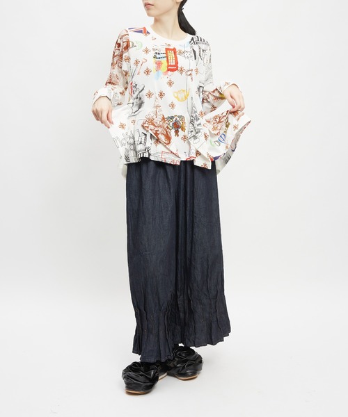 gomme（ゴム）の「ロンドンスクイッドＴ（Tシャツ/カットソー・レディース・ブラック/ホワイト・MEDIUM）」の17枚目の写真