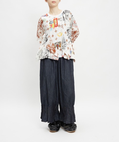 gomme（ゴム）の「ロンドンスクイッドＴ（Tシャツ/カットソー・レディース・ブラック/ホワイト・MEDIUM）」の18枚目の写真