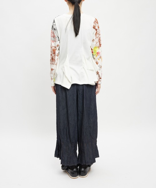 gomme（ゴム）の「ロンドンスクイッドＴ（Tシャツ/カットソー・レディース・ブラック/ホワイト・MEDIUM）」の19枚目の写真