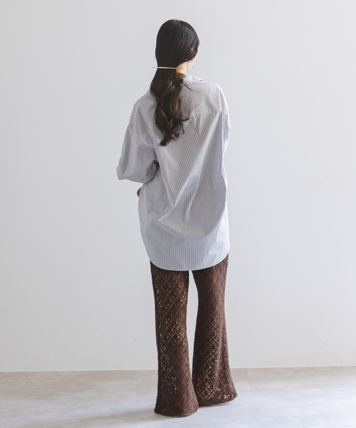 Noble(ノーブル)の「レーヨンコードレースパンツ(その他パンツ・レディース・ブラウン/ホワイト・38/36)」の16枚目の写真