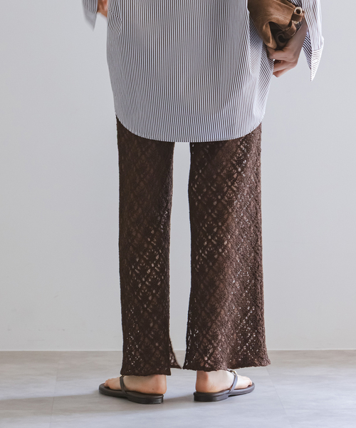 Noble(ノーブル)の「レーヨンコードレースパンツ(その他パンツ・レディース・ブラウン/ホワイト・38/36)」の19枚目の写真