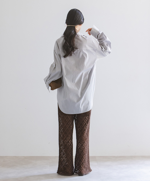 Noble(ノーブル)の「レーヨンコードレースパンツ(その他パンツ・レディース・ブラウン/ホワイト・38/36)」の22枚目の写真