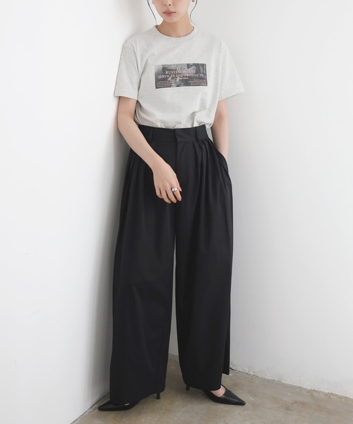 LIAN(リアン)の「【セットアップ対応】メニータックワイドパンツ(その他パンツ・レディース・ベージュ/ブラック/ブラウン/アイボリー・FREE)」の5枚目の写真
