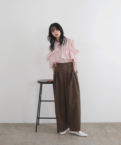 LIAN(リアン)の「【セットアップ対応】メニータックワイドパンツ(その他パンツ・レディース・ベージュ/ブラック/ブラウン/アイボリー・FREE)」の19枚目の写真