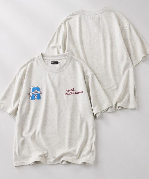 CRAFT STANDARD BOUTIQUE(クラフトスタンダードブティック)の「度詰め天竺サガラ刺繍T(Tシャツ/カットソー・メンズ・ホワイト系その他/ホワイト/ブラック/チャコールグレー・L/LL/M)」の1枚目の写真