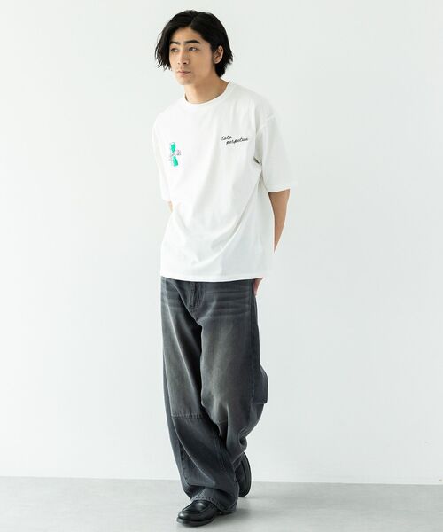 CRAFT STANDARD BOUTIQUE(クラフトスタンダードブティック)の「度詰め天竺サガラ刺繍T(Tシャツ/カットソー・メンズ・ホワイト系その他/ホワイト/ブラック/チャコールグレー・L/LL/M)」の8枚目の写真