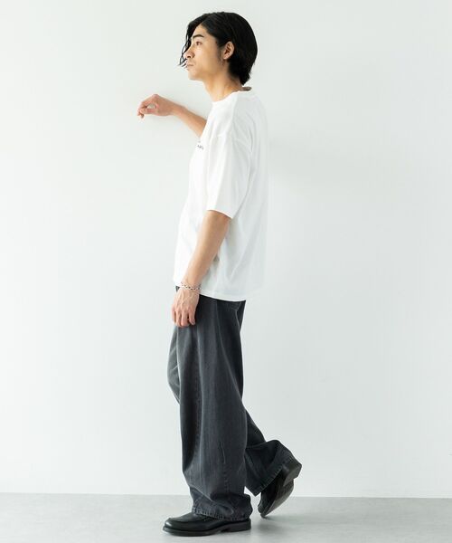 CRAFT STANDARD BOUTIQUE(クラフトスタンダードブティック)の「度詰め天竺サガラ刺繍T(Tシャツ/カットソー・メンズ・ホワイト系その他/ホワイト/ブラック/チャコールグレー・L/LL/M)」の9枚目の写真
