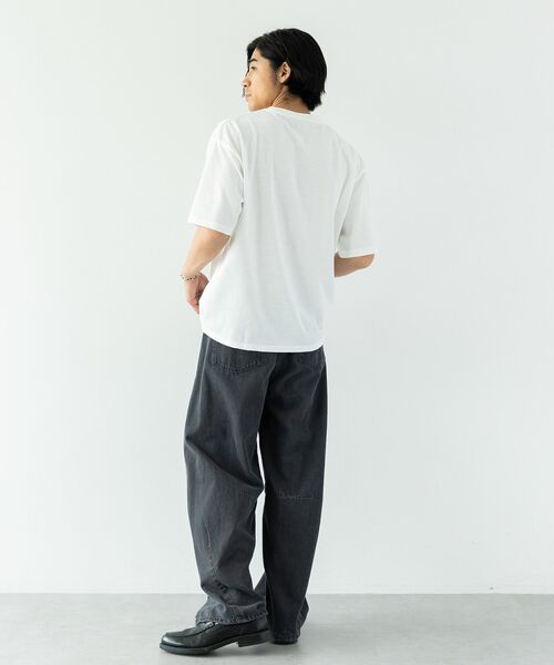 CRAFT STANDARD BOUTIQUE(クラフトスタンダードブティック)の「度詰め天竺サガラ刺繍T(Tシャツ/カットソー・メンズ・ホワイト系その他/ホワイト/ブラック/チャコールグレー・L/LL/M)」の10枚目の写真