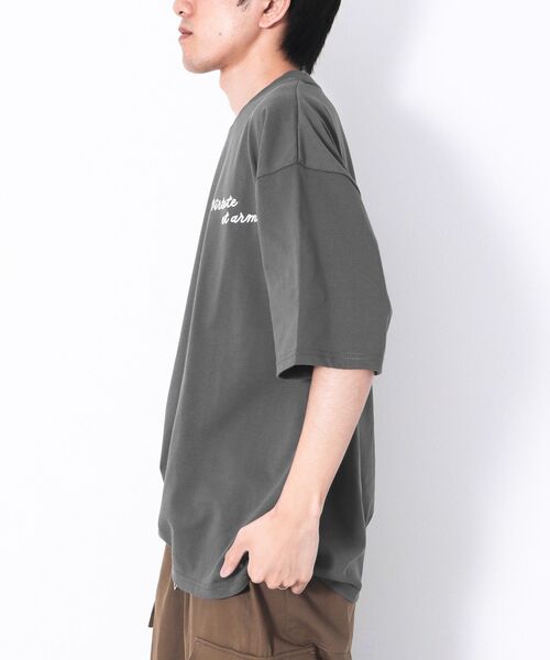 CRAFT STANDARD BOUTIQUE(クラフトスタンダードブティック)の「度詰め天竺サガラ刺繍T(Tシャツ/カットソー・メンズ・ホワイト系その他/ホワイト/ブラック/チャコールグレー・L/LL/M)」の12枚目の写真
