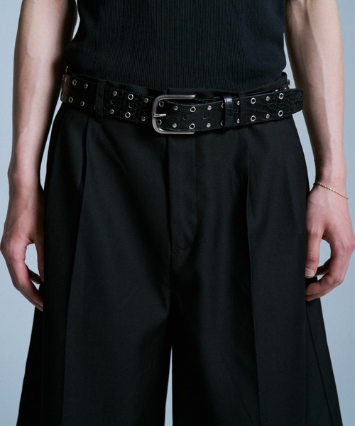 CAMPHOR WOOD(カンファーウッド)の「CUT OFF LAYERED SLACKS SHORTS / カットオフレイヤードスラックスショーツ(スラックス・メンズ・グレー/ブラック/アイボリー・MEDIUM/LARGE/SMALL)」の16枚目の写真