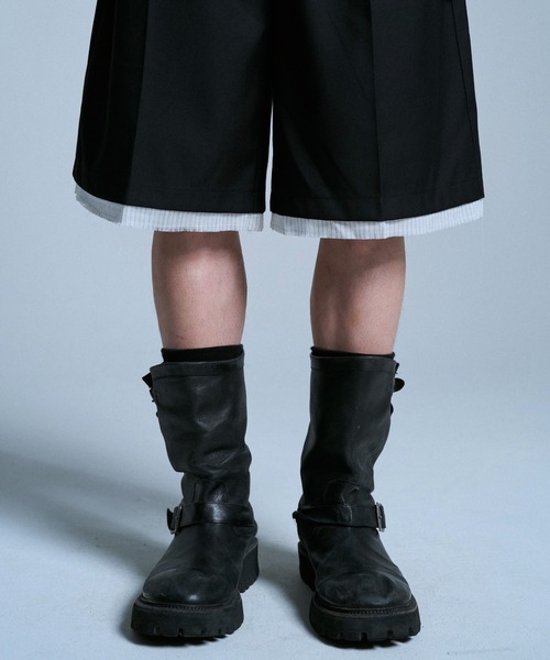 CAMPHOR WOOD(カンファーウッド)の「CUT OFF LAYERED SLACKS SHORTS / カットオフレイヤードスラックスショーツ(スラックス・メンズ・グレー/ブラック/アイボリー・MEDIUM/LARGE/SMALL)」の18枚目の写真