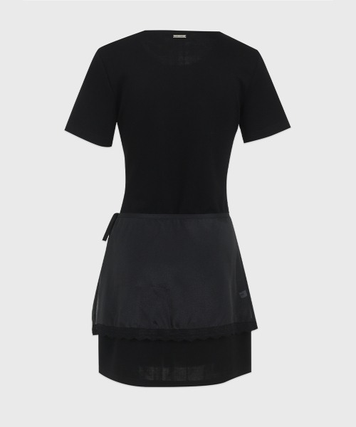 MICANE(ミケーネ)の「ビタショーツスリーブドレス-ラップスカートセットアップ(ワンピース・レディース・ブラック・MEDIUM/LARGE/X-LARGE/X-SMALL/SMALL)」の7枚目の写真