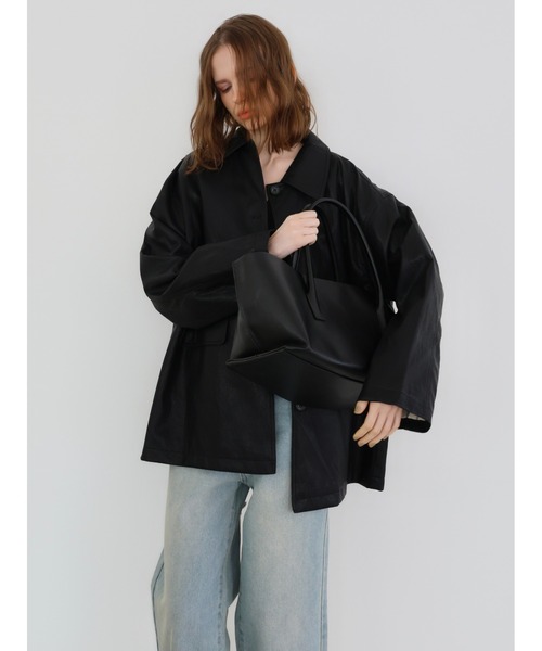 miies miim(ミーエスミーム)の「soft leather over jacket(テーラードジャケット・レディース・ブラウン/ブラック・FREE)」の11枚目の写真