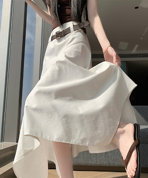 ONEP STAR（ワンピスター）の「アシンメトリーフレアスカート（スカート・レディース・ダークブルー/オフホワイト・SMALL/MEDIUM/LARGE/X-LARGE）」の14枚目の写真