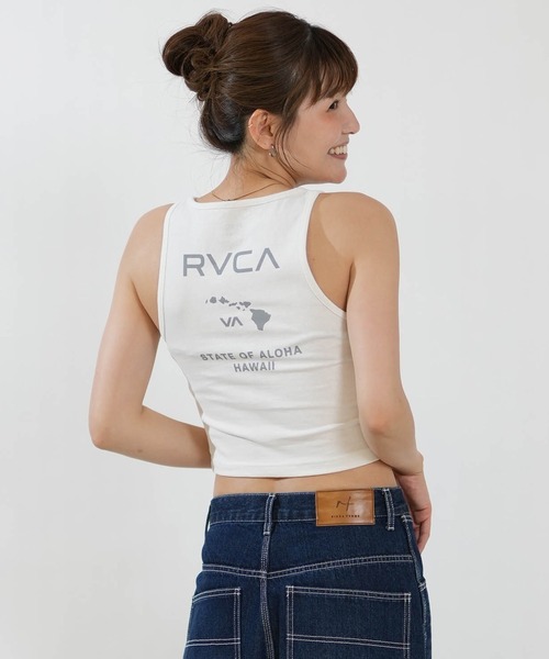 RVCA（ルーカ）の「RVCA/ルーカ レディース タンクトップ クロップド丈 ショート丈 BG04C360（タンクトップ・レディース・ライトピンク/ホワイト/ブラック・M/S）」の2枚目の写真