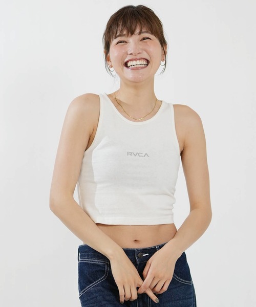 RVCA（ルーカ）の「RVCA/ルーカ レディース タンクトップ クロップド丈 ショート丈 BG04C360（タンクトップ・レディース・ライトピンク/ホワイト/ブラック・M/S）」の15枚目の写真