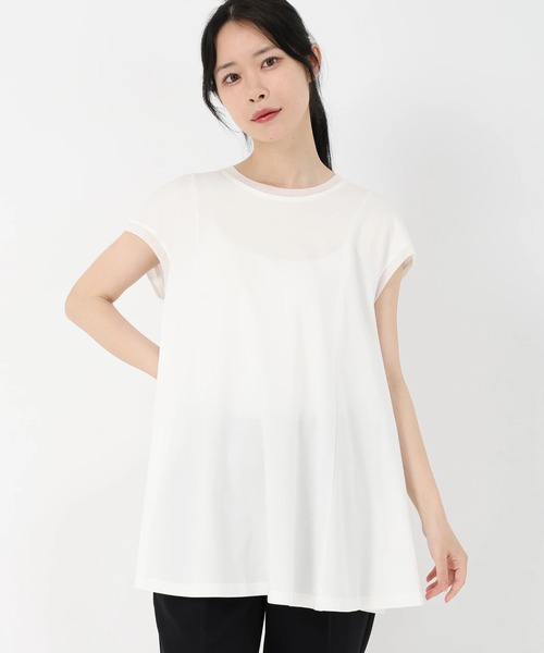 STRAWBERRY-FIELDS(ストロベリーフィールズ)の「プレミア天竺_フレアーラインカットソー(Tシャツ/カットソー・レディース・オフホワイト/ブラック・2)」の13枚目の写真