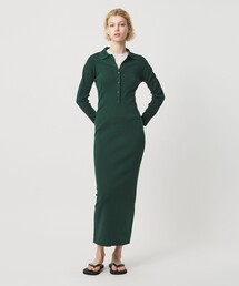 H BEAUTY&YOUTH UNITED ARROWS | <H>リブ ポロカラー ニットワンピース(ワンピース)