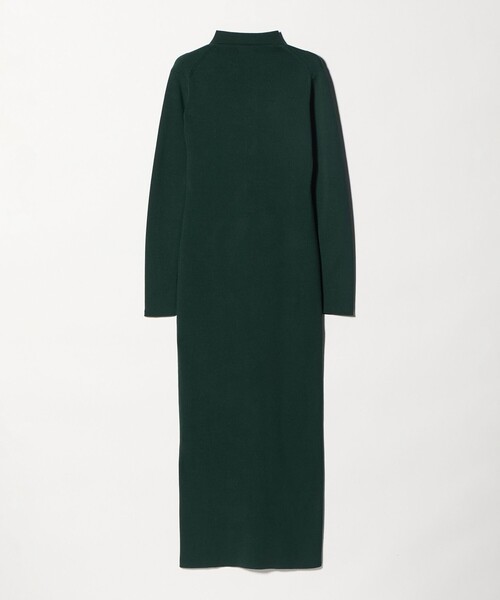 H BEAUTY&YOUTH UNITED ARROWS(エイチビューティーアンドユースユナイテッドアローズ)の「<H>リブ ポロカラー ニットワンピース(ワンピース・レディース・ダークグリーン・FREE)」の7枚目の写真