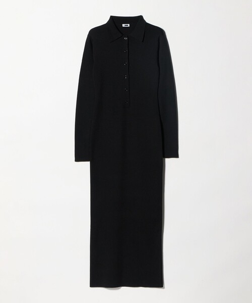H BEAUTY&YOUTH UNITED ARROWS(エイチビューティーアンドユースユナイテッドアローズ)の「<H>リブ ポロカラー ニットワンピース(ワンピース・レディース・ダークグリーン・FREE)」の13枚目の写真
