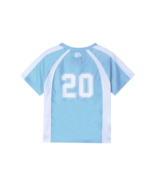 PHYPS MOTORCYCLE（フィップスモーターサイクル）の「Womens Mesh Crop Football Tee Light Blue（Tシャツ/カットソー・レディース・その他・SMALL/MEDIUM）」の3枚目の写真