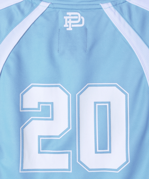 PHYPS MOTORCYCLE（フィップスモーターサイクル）の「Womens Mesh Crop Football Tee Light Blue（Tシャツ/カットソー・レディース・その他・SMALL/MEDIUM）」の5枚目の写真