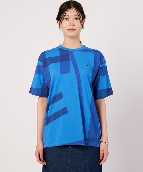 Arnold Palmer(アーノルドパーマー)の「シェア ランダムチェック Tシャツ(Tシャツ/カットソー・レディース・チャコールグレー/ホワイト/ブルー・L/M/S/XS/LL)」の16枚目の写真