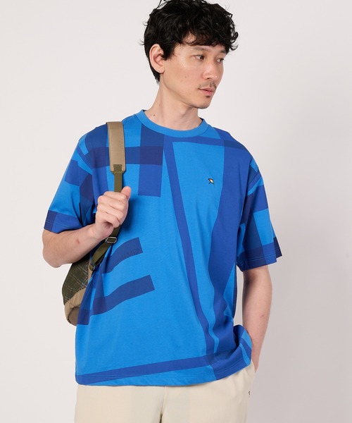 Arnold Palmer(アーノルドパーマー)の「シェア ランダムチェック Tシャツ(Tシャツ/カットソー・レディース・チャコールグレー/ホワイト/ブルー・L/M/S/XS/LL)」の14枚目の写真