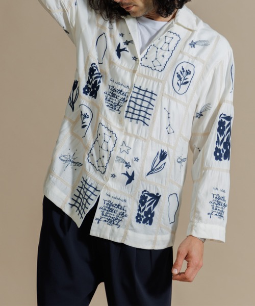 LEIN(リーン)の「パッチワーク刺繍シャツ(シャツ/ブラウス・レディース・ネイビー/マルチ・FREE)」の18枚目の写真