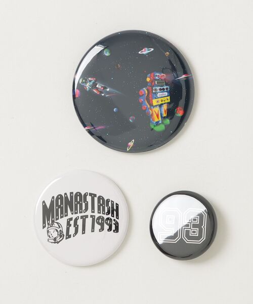 BILLIONAIRE BOYS CLUB（ビリオネア・ボーイズ・クラブ）の「マナスタッシュ 【MANASTASH】× ビリオネア ボーイズクラブ【BILLIONAIRE BOYS CLUB】 - ボアジャケット【BOA VARSITY JACKET WITH BADGES  792-4252011】（ブルゾン・メンズ・ブラック・L）」の4枚目の写真