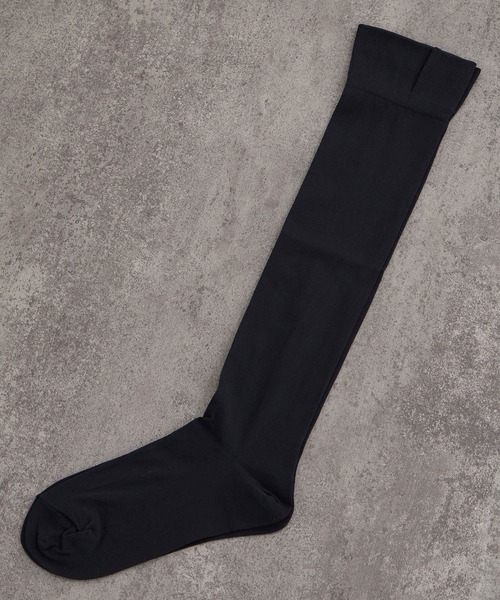 SALON adam et rope'(サロン アダム エ ロペ)の「ソフトシアーハイソックス(ソックス/靴下・レディース・グレー系その他/ボルドー/ブラック・FREE)」の2枚目の写真