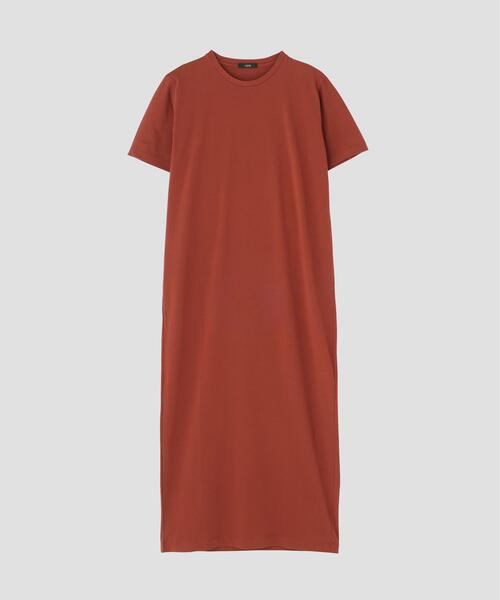 YLEVE（イレーヴ）の「YLEVE / ORGANIC COTTON BIO T ONE PIECE（ワンピース・レディース・ブラウン/イエロー/ネイビー・1）」の2枚目の写真