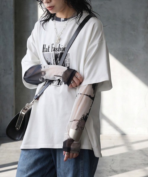 antiqua(アンティカ)の「シアーメッシュ アート柄 トップス(その他トップス・レディース・マルチ・ONESIZE)」の9枚目の写真