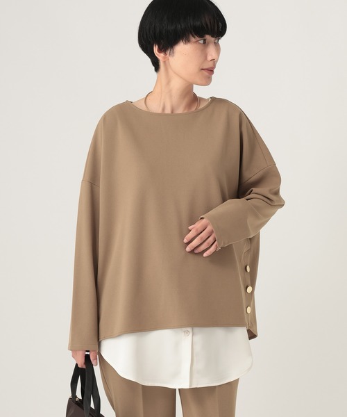 Elura（エルーラ）の「サマ見えリラクシーボートプルオーバー/1052451（Tシャツ/カットソー・レディース・オフホワイト/ベージュ/ブラック/グレイッシュベージュ/カーキ・FREE）」の3枚目の写真