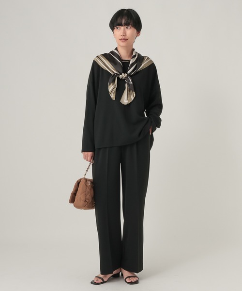 Elura（エルーラ）の「サマ見えリラクシーボートプルオーバー/1052451（Tシャツ/カットソー・レディース・オフホワイト/ベージュ/ブラック/グレイッシュベージュ/カーキ・FREE）」の9枚目の写真